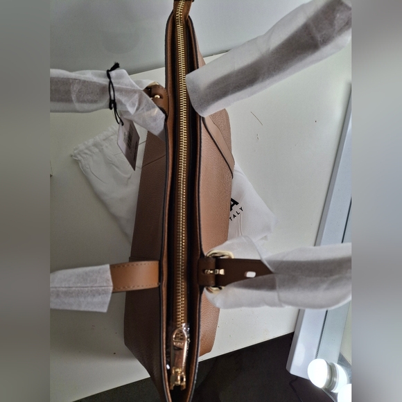 Furla Brown Leather Tote - Picture 3 of 6